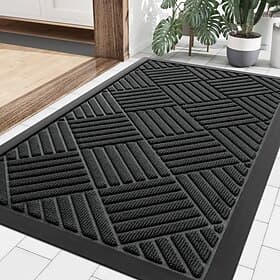 Zerbino da esterno resistente in gomma naturale, antiscivolo, impermeabile, a basso profilo, ideale per l'ingresso di casa.