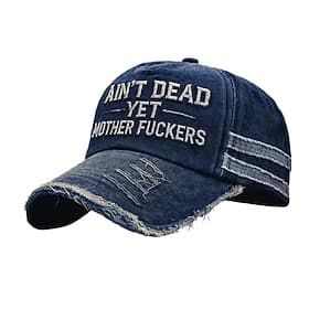 Men's Baseball Cap Black Red Cotton Patchwork Fashion Streetwear Casual Daily Outdoor Vacation Quotes  Sayings Sunscreen Breathability