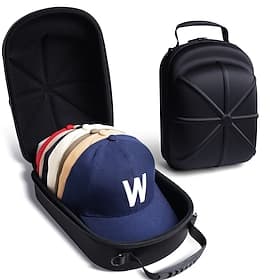 1 hat travel storage box, baseball cap storage solution, hat organizer bag, 6-cap holder, black baseball cap travel display storage bag