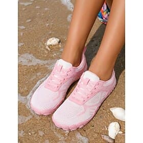 Women's Pink Water Shoes – Breathable Aqua Sneakers, Lightweight Non-Slip Beach Swim Shoes for Swimming, Surfing, Pool, Travel  Outdoor Activities