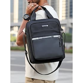 Men's Nylon Crossbody Bag in Multiple Colors Large Capacity Multi Pocket Shoulder Messenger Bag with Adjustable Strap for Casual Daily Wear, Travel Vacation  O