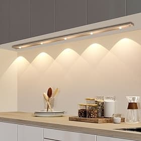 Smart Motion Sensor Cat Eye Cabinet Lights, 30/40/50cm, Tri-Color Dimmable LED, USB Rechargeable, Magnetic Clip-On, No Wiring, Multi-Functional Night Light for
