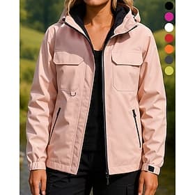 Damen Windjacke Softshelljacke Wanderjacke Außen Wasserdicht Winddicht Wanderoutfits Wanderbekleidung Frühling Herbst Oberteil Camping / Wandern / Höhlenforsch