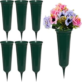 Memorial Floral Vases, Memorial Day Cemetery Vase, Headstones Flower Holder, Grave Cone Vase, Flower Pots for Outdoor Plants, Decorative Plastic Containers