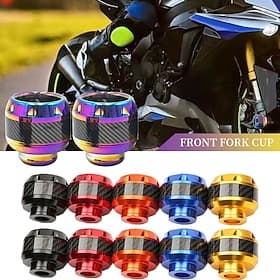 2Pcs Aluminum Alloy Universal Motorcycle Crash Protector Scooter Wheel Front Fork Frame Falling Protection Pads Sliders Moto Exterior Accessories