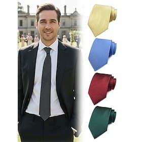 Herrenkrawatte aus Polyester – verschiedene Farben, elegantes Webmuster, perfekt für Hochzeiten, Partys und den Geschäftsweg
