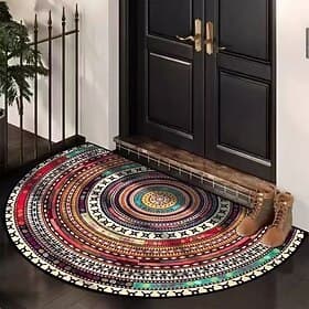 American Style Floral Doormat Non-Slip Dirt-Resistant Foot Mat for Entryway and Hallway Easy-to-Clean