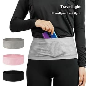 Seamless Invisible Running Sports Fanny Pack Gym Waist Belt Bag Lightweight Breathable Phone Bag Portable Elastic Cycling Pouch Unisex Running Waist Bag, Light