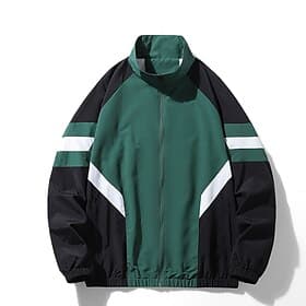 Men's Color Block Soccer Summer Global Match Running Jacket Outdoor Jacket Sport Jacket Spring Fall Zipper Pocket Color Block Long Sleeve Windproof Quick Dry L