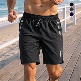 Men's Running Shorts Athletic Shorts Gym Shorts Drawstring Pocket Shorts Casual Daily Outdoor Summer Reflective Lightweight Breathable Gym Workout Jogging Runn