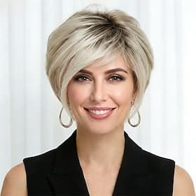 Elegant Blonde Pixie Wig for Women - Modern Short Cut with Subtle Texture