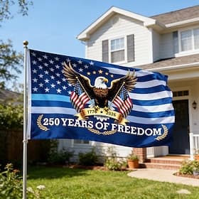 U.S. 250th Anniversary USA Flag 3x5 Feet Outdoor Banner Patriotic Celebration Flag for Independence Day Home Garden Outdoor Display