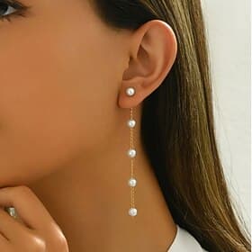 1 Pair Earrings For Women's Pearl Daily Formal Street Alloy Drop