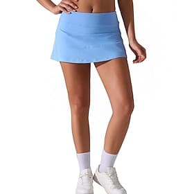 Women's Solid Colored Casual Skirt Tennis Shirt Tennis Skirts with Shorts Sport Skirt Ruched Pocket Elastic Sweat-Wicking Breathable Tennis Golf Pickleball Ski
