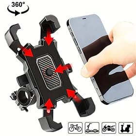 360 Degrees Rotatable Non-slip Cycling Holder Electric Bicycle Phone Stand for Cellphone Riding MTB Bike Moto Motorcycle Stand Bracket