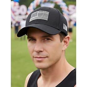 Men's Embroidered Flag Polyester Baseball Cap Adjustable Multicolor Cap for US 250th Anniversary, Independence Day, Casual Daily Wear  Outdoor Sports