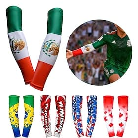 2026 USA-Canada-Mexico Soccer Summer Global Match Arm Sleeves, 1 Pair Fan Sun Protection Arm Sleeves, Ideal for Stadium Cheering, Sun Protection, and Stylish T