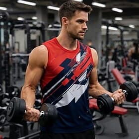 Voor heren Grafisch Training tanktop Hardlooptanktop Fitness tanktop Zomer Mouwloos Sneldrogend Zacht Ademend Sportschooltraining Hardlopen Wandelen Joggen Zwa