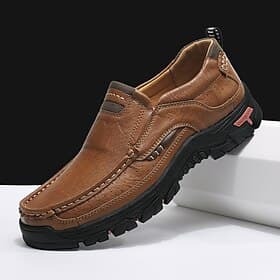 Men's Brown Slip-On Island  Cruise Loafers – Comfortable Casual Shoes for Vacation, Cruise, and Outdoor Travel