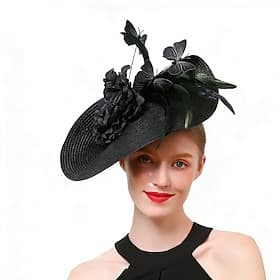 Fascinators Polyester Wedding Birthday Elegant Vintage Cute With Butterfly Headpiece Headwear