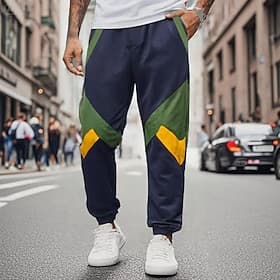 Men's Soccer Summer 80s Sportswear Global Match Running Pants Sport Sweatpants Drawstring Pocket Elastic Waistband Bottoms Casual Outdoor Vacation Summer Sprin