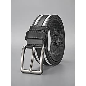 Men's Faux Leather Belt – Multi-Color, Adjustable Sizes, Stylish Design, Perfect for Weddings, Parties, Casual Vacations and Golf Training Wear