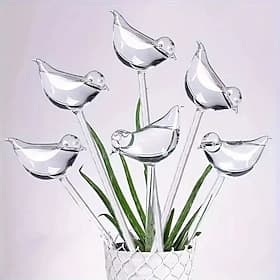 6Pcs Bird Automatic Watering Ball, Suitable for Watering Flowers at Home. Narrow Output Design, Automatic Watering Device, Applicable to Indoor, Outdoor, Garde