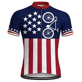 America's 250th Anniversary Independence Day Men Cycling Jersey Downhill Jersey American US Flag Short Sleeve Bike Jersey T Shirt with 3 Rear Pockets UV Resist thumbnail 2