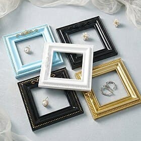 Square Display Frame Decorative Item with Three-dimensional Resin Pattern, DIY Decorative Piece, Ideal for Photography Props and Small House Decoration