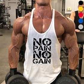 Herren Grafik Buchstabe Workout-Tanktop Lauf-Tanktop Fitness-Tanktop Sommer Ärmellos Lässig Athleisure Schnelltrocknend Weich Atmungsaktiv Fitnesstraining Lauf