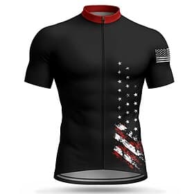 America's 250th Anniversary Independence Day American Independence Day Men Cycling Jersey American US Flag Short Sleeve Bike Jersey Top with 3 Rear Pockets UV