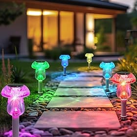 Solar Pathway Lights Outdoor, 8/16 Pack Dusk to Dawn Solar Lights Outdoor Waterproof Landscape Lighting for Yard, Walkway, Garden Decorations