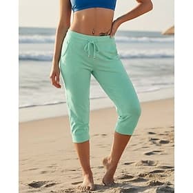 Per donna Pantaloni capri Pantaloni casual Cortometraggi della domenica Streetwear Casual Capri Misura del girovita medio Semplice Coulisse Elastico in vita Co