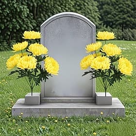 2pcs Cemetery Artificial Flowers for Memorial Day Suitable for Outdoor Cemeteries and Grave Decorations, Maintenance-Free Permanent Cemetery and Funeral Decora