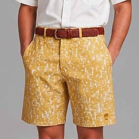 Men's Geometric Coconut Tree Abstract Art Bermuda shorts Casual Shorts Golf Shorts Mid Waist Business Casual Daily Outdoor Work Flat Front Shorts with 4 Pocket