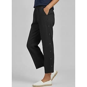 Women's 100% Cotton Casual Pants Summer Pants Cropped Pants Vacation Fashion Basic Calf-Length Mid Waist Plain Elastic Waist Comfortable Breathable Inelastic D