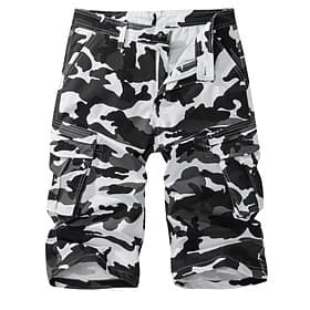 Men's Tactical Cargo Cargo Shorts Shorts Casual Shorts Pocket Flap Pocket Camouflage Knee Length Casual Outdoor Streetwear Fashion Streetwear White Green Inela