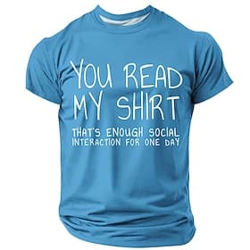 Herren-T-Shirt „Du hast mein Shirt gelesen – das reicht!" – Lustiges, sarkastisches T-Shirt für Introvertierte – Normale Passform – Lässige Designer-Kleidung –