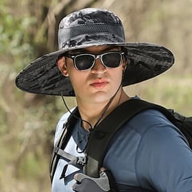 Chapeau de soleil Chapeau de randonnée Casquette de Pêcheur Chapeau Chapeau de camping Imperméable Protection solaire Protection UV Été Printemps Automne Cordo