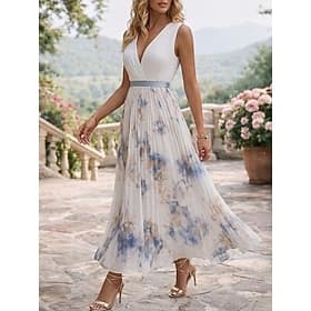 Women's Maxi Dress Chiffon Dress Party Dress Cocktail Dress Wedding Guest Dress Elegant Fashion Modern Beach Vacation Evening Party Regular Fit Plain Sleeveles