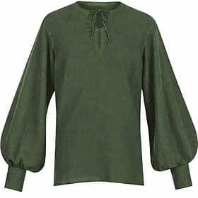 Medieval Renaissance Shirt Long Sleeves Pirate Viking Fancy Dress Unisex Viking Pirate Halloween Carnival Performance LARP Ren Faire Adults' Shirt thumbnail 2