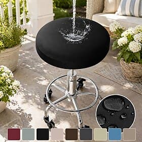 Waterproof Round Stool Covers Round Bar Stool Covers Bar Chair Covers Bar Stool Seat Covers Washable Stool Cushion Slipcover