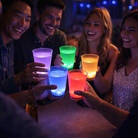 1 Pack LED Light Up Cups Liquid Activated Shot Color Changing Cup Glow Flash Glasses Glowing Pineapple Cup for Valentine's Day Christmas Party Bar Disco Water