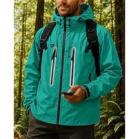 Men's Windbreaker Softshell Jacket Hiking Jacket Outdoor Waterproof Windproof Hiking Outfits Hiking Clothes Spring Autumn / Fall Top Camping / Hiking / Caving thumbnail 2