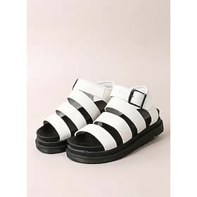 Zwarte gladiator sandalen voor dames – dikke platform zomerschoenen met verstelbare bandjes, stijlvol en comfortabel voor casual uitjes en strandkleding