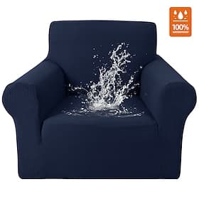 100% Waterproof Couch Cover , 1 Piece Stretch Sofa Covers Slipcovers with Non-Slip Elastic Bottom, Washable Furniture Protector for Dogs Pets