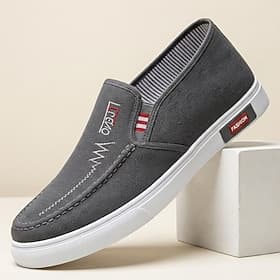 Homme Classique Occasionnel Quotidien Toile Confortable Respirant Mocassin Noir Bleu Gris Été Printemps Automne