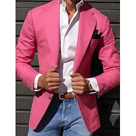 Herren Abschlußfeier Blazer Abendkleidung Zeremonie Hochzeitsfeier Business-Kleidung Mode Lässig Frühling Herbst Polyester TR Einfach Tasche Lässig / Alltägli