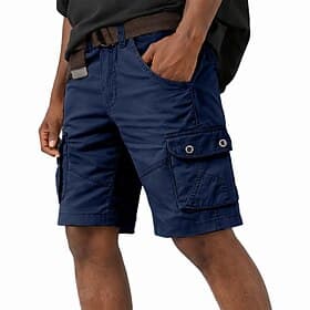 Men's Tactical Cargo Cargo Shorts Shorts Casual Shorts Pocket Elastic Waist Plain Solid Knee Length Casual Outdoor Streetwear Fashion Streetwear Black Navy Blu