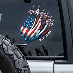 Patriotic USA Eagles 250th Anniversary Car Window Decal Sticker, America  Semiquincentennial 1776-2026 Eagle Stickers, USA Independence Flag Decals, Durable Vi